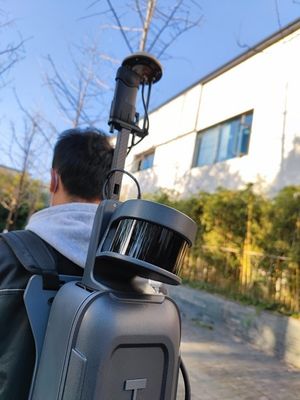 बिल्डिंग फेकाडे मापन के लिए 120 मीटर रेंज हैंडहेल्ड / बैकपैक 3D LiDAR HiSLAM